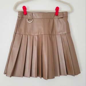 Mayoral Pleather Pleated Skirt